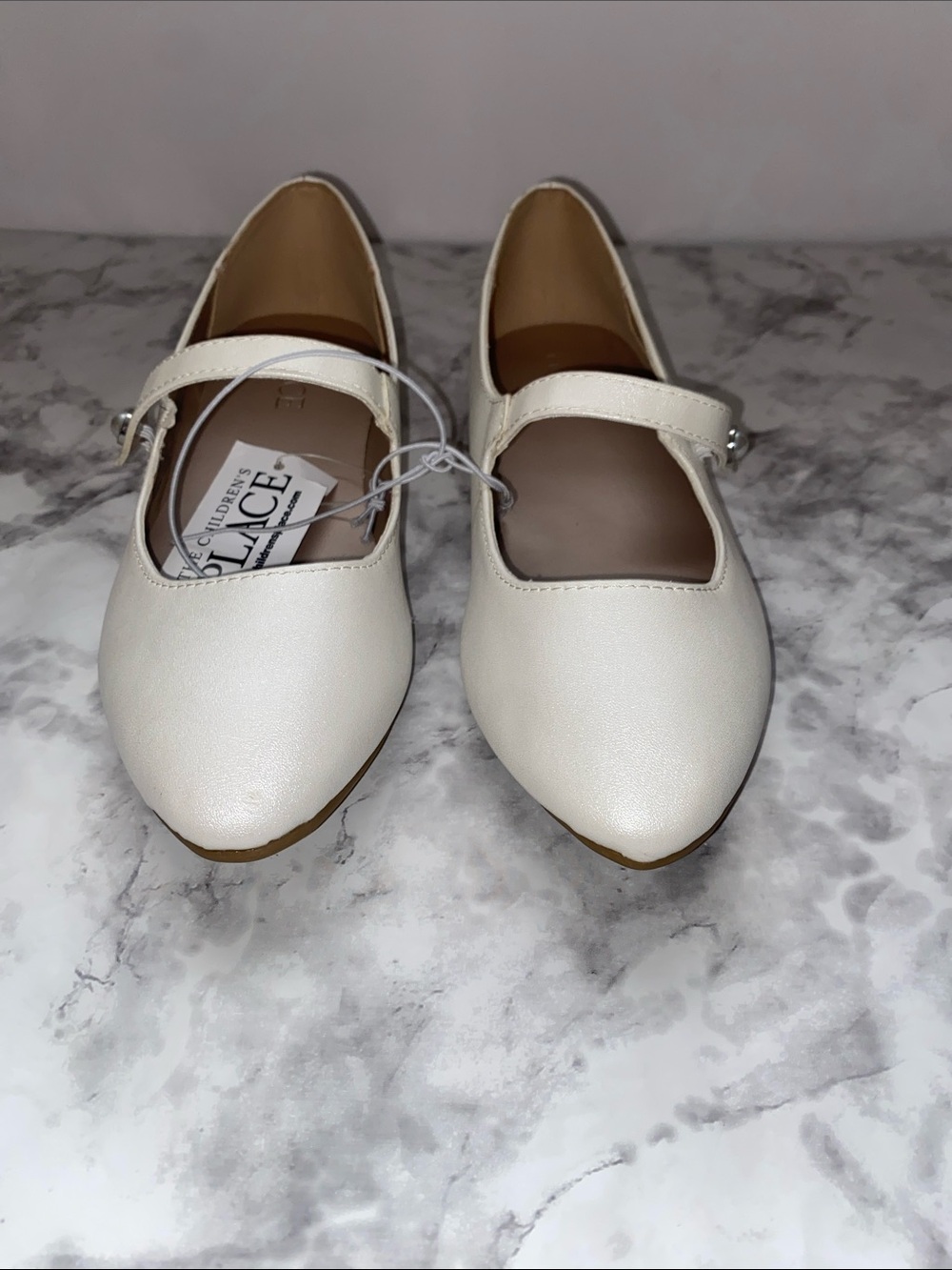 The Children's Place Cream Mary Jane Flats